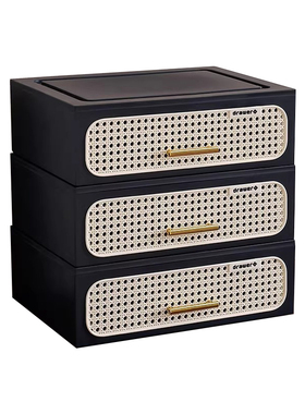 中古风抽屉式玄关收纳盒置物架