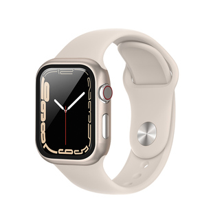 适用iwatch11表带S11保护壳S7苹果S8手表applewatch7壳膜一体6代保护套s6小众10表壳表套创意运动全屏保护膜