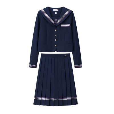 【雪堇】紫色正版显瘦jk水手服女