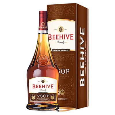法国洋酒蜂巢VSOP白兰地XO烈酒必得利BEEHIVE原瓶原装进口1000ml