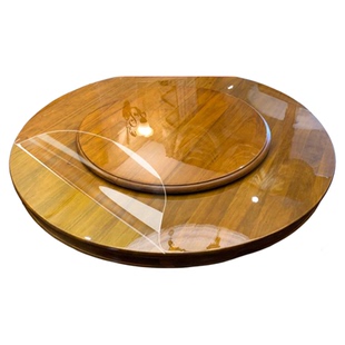 圆形定制餐桌面保护膜大理石岩板实木圆桌防烫耐高温防油家具贴膜