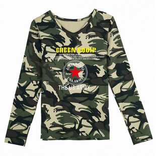 2021女款迷彩服韩版减龄显瘦休闲纯棉百搭长裤印花圆领长袖套装潮