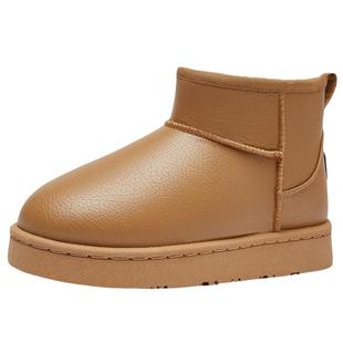 回力雪地靴女款冬季加绒加厚2025新款皮面防水面包鞋女保暖棉鞋女