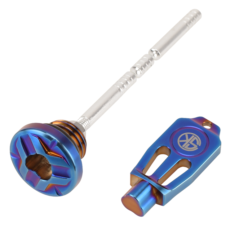 適用SYM三陽DRG/曼巴MMBCU158 哈士奇150/300改裝防盜機油尺 蓋帽