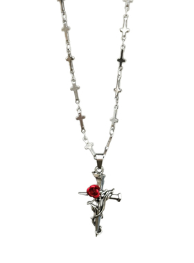 Komeiku玫瑰十字架项链