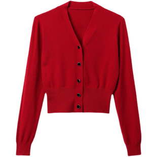 薄款针织开衫外套女秋季2025新款漂亮小衫小个子短款毛衣收腰上衣