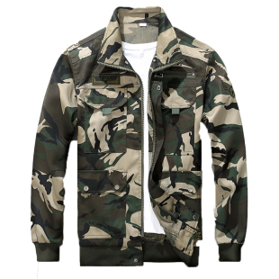 工作服装男劳保耐磨迷彩服军训服套装外套上衣裤子春秋款工装宽松