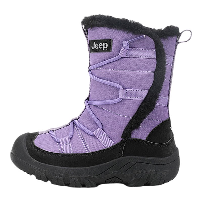 JEEP儿童雪地靴东北雪地防水毛毛鞋2025新款冬季保暖男女童大棉靴