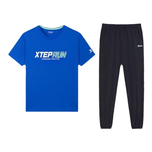 特步童装男童运动套装夏季短袖长裤儿童运动服装官方旗舰正品夏装