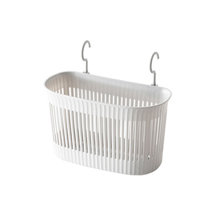 篮子收纳筐塑料悬挂式置物筐子厨房挂篮浴室多功能吊篮挂钩收纳篮