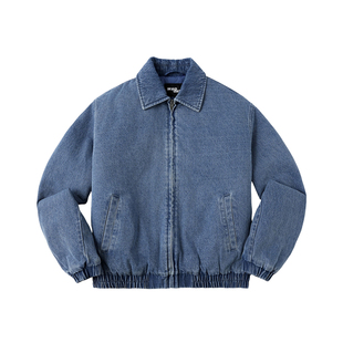 WHOOSIS（不知其名）复古机车薄棉牛仔夹克外套春季美式街头男女