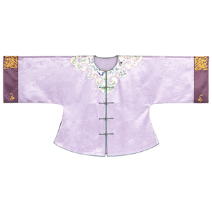 云瑞嫣霞丨一城风絮丨全真丝复古云肩重工绣花对襟原创款袍褂