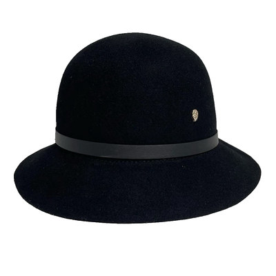 日本Helen羊毛呢女秋冬季百搭气质防晒渔夫帽子英伦复古盆帽礼帽