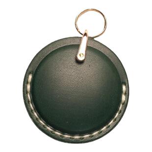 圆形门禁卡套真皮手工一卡通保护套饭卡公交卡环形电梯感应卡套