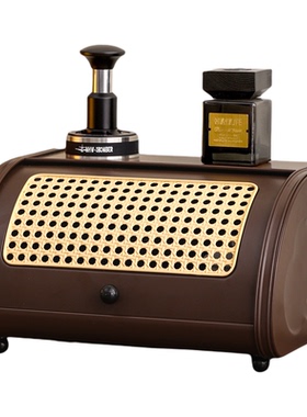 玄关装饰摆件钥匙收纳藤编盒