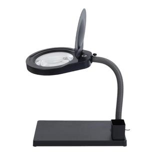 PDOK台式放大镜带LED灯高清观察检验品检电子线路板鉴定珠宝织补缝补手工专用放大镜扩大器PD310电路检查工具