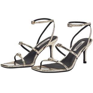 明星同款73hours女鞋超模日记夏季新款法式仙女细带细高跟凉鞋女