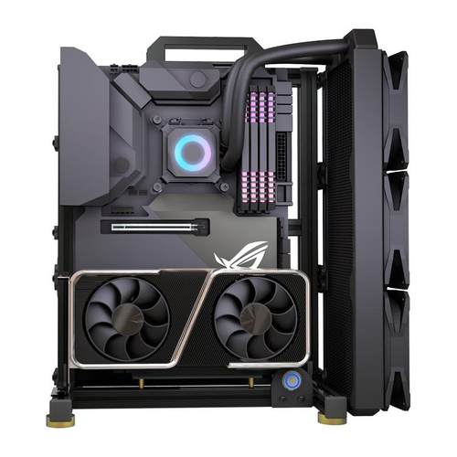 开放式机箱matx电脑机箱机架铝合金atx创意itx台式机箱主机小机箱