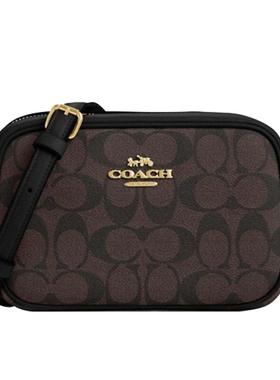 【官方授权】COACH/蔻驰Camera 19 女包经典老花单肩斜挎包相机包