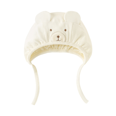婴儿帽子纯棉防风护耳帽