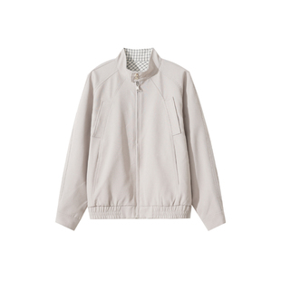 Hualun春季正反双面穿格子外套男生行政休闲夹克cleanfit韩系外衣