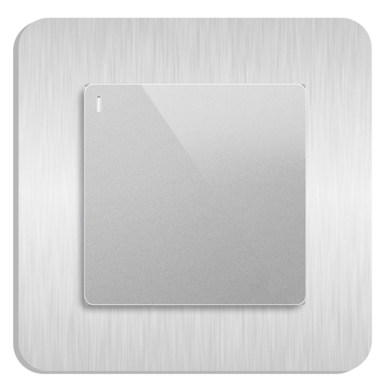 亚克力开关贴新款香槟金色开关插座面板三联插座墙壁电源插座套