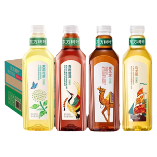 农夫山泉东方树叶900ml*12大瓶整箱茉莉花茶青柑普洱茶无糖茶饮料