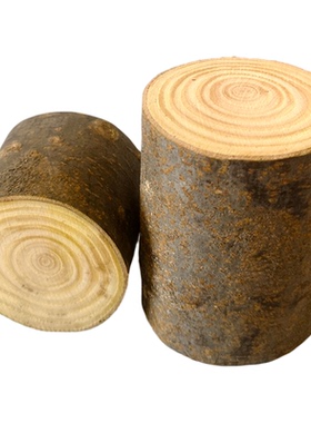 榉木多用途田园木桩摆件底座