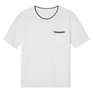 诗篇专选复古圆领针织短袖女直筒套头衫气质上衣2025夏季新款