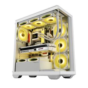 爱国者炫影K10机箱海景房无A柱ATX台式电脑游戏360水冷主机箱