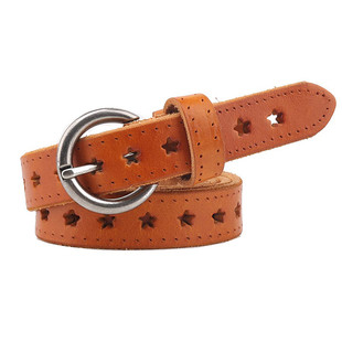 软皮带女头层牛皮牛仔裤腰带真皮女士时尚简约百搭韩国夏天免打孔