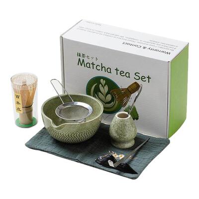 日式陶瓷抹茶碗茶筅百本立套装