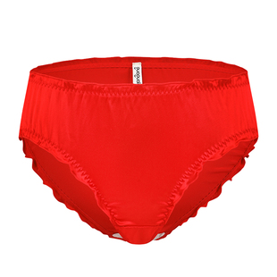 GUAGUALADY| 芭蕾兔守岁 高端女士真丝红内裤桑蚕丝少女三角内裤