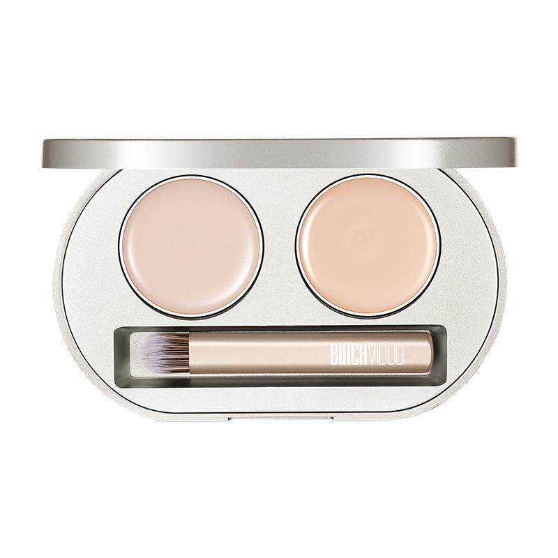 卞卡水漾双色遮瑕膏修容脸部泪沟提亮遮瑕盘液遮盖痘印斑点黑眼圈