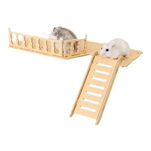 仓鼠笼子造景二层大平台47基础笼实木配件用品大全专用摆件金丝熊