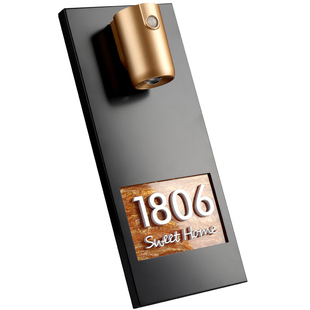 门牌号2026新款入户号码牌家用自粘不锈钢发光高级感轻奢创意住宅别墅新家房间回家仪式感门口房号牌定制定做