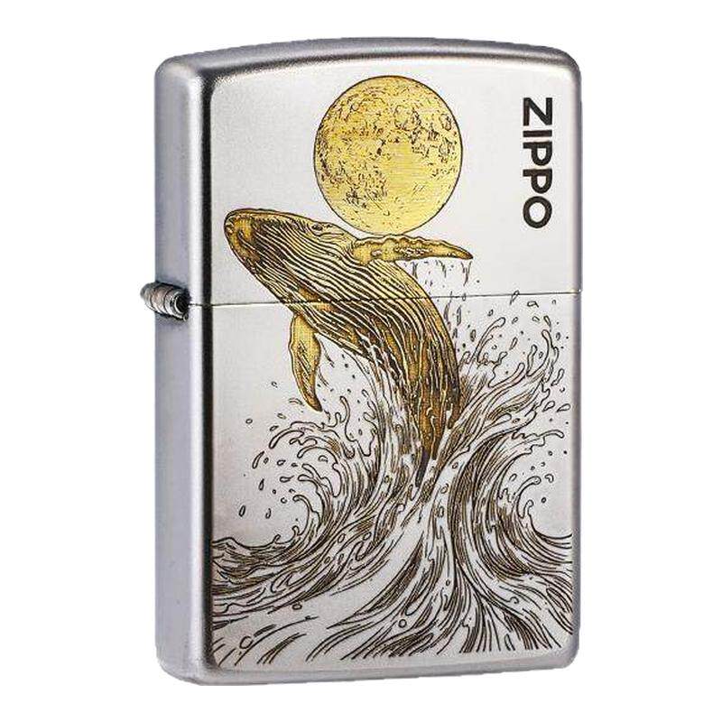 zippo正品磨砂防风煤油打火机