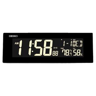 70种颜色SEIKO日本精工简约时尚卧室静音插电电子变色多功能闹钟