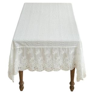 范居态度法式白色蕾丝餐桌布轻奢小清新氛围感ins风台布盖布合集