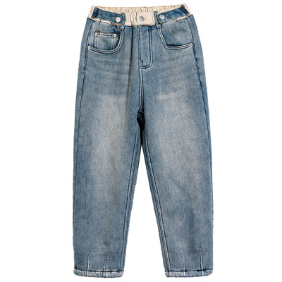 男童秋冬季裤子加绒2025新