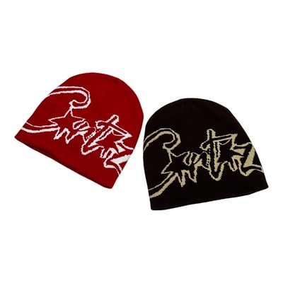 秋冬美式街头Corteiz字母针织帽