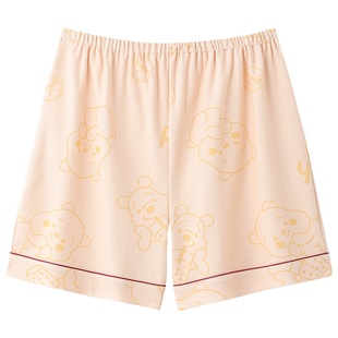 浪莎孕妇睡裤女短裤夏季薄款纯棉可外穿大码怀孕期可调节家居裤子