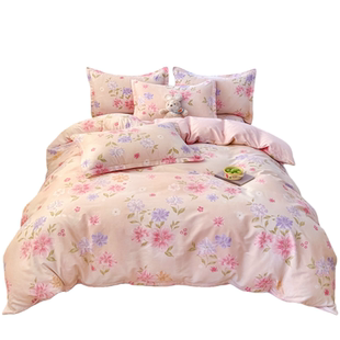 100%新疆纯棉四件套全棉2026新款床单被套学生宿舍床上用品三件套