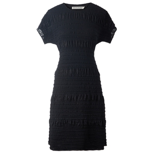 【重工压褶】IIIVIVINIKO夏季新款泡泡纱优雅气质收腰连衣裙女