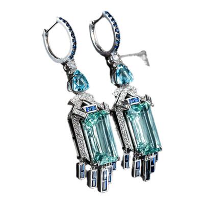 米莱高端珠宝定制天然克拉海蓝