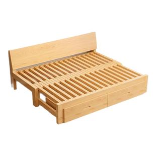 全实木沙发床抽拉床两用小户型简易榻榻米伸缩床多功能折叠拼接床