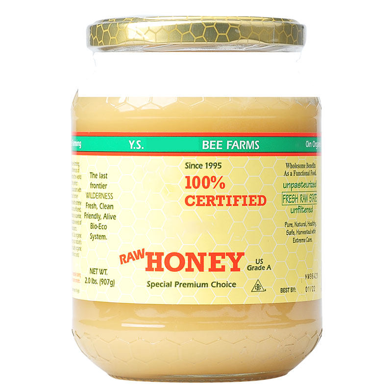 进口Y.S 野生Raw Honey野叔生蜂蜜固体蜂蜜结晶蜂蜜野生蜂蜜907g