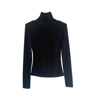 黑色高领打底衫女秋冬新款加绒加厚长袖t恤内搭修身显瘦垫肩上衣