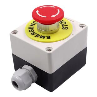 一佳急停开关Y090控制盒按钮蘑菇头22mm自锁11ZS停止STOP电源220v