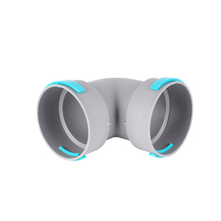 斐恩瑞新风系统PE管配件直接90度弯头75 110软PE管分风箱斜三通风